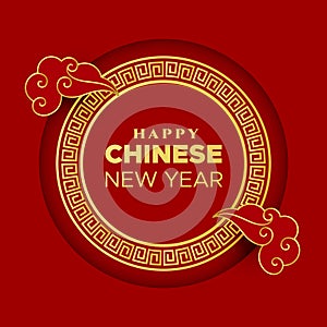 Chinese new year typographical background design photo