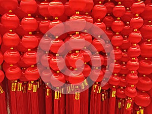 Chinese New Years background with red lantern