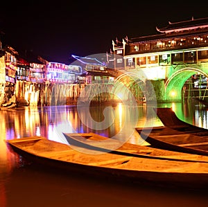 Chinese night scenes photo