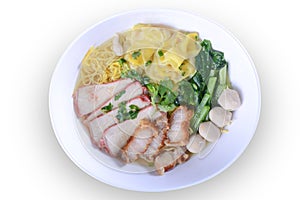 Chinese Noodle With Barbecue Pork And Wanton