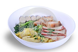 Chinese Noodle With Barbecue Pork And Wanton