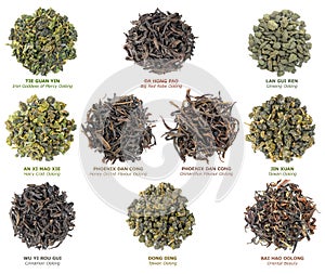 Chinese oolong tea collection photo
