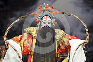 Chinese opera actor with traditional costume