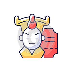 Chinese opera RGB color icon