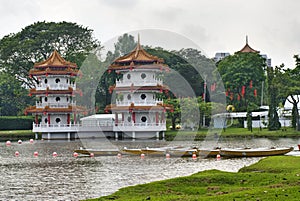 Chinese pagoda in Chinese Garden.