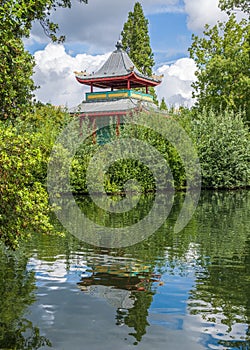 Chinese Pagoda at Victoria Park in Hackney, London