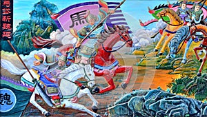 Chinese painting of ancient chinese army