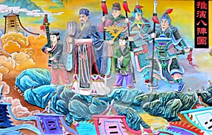 Chinese painting of ancient chinese people in the war