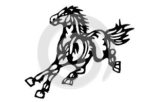 Chinese paper-cut horse photo