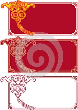 Chinese Pattern - Custom Card or Invitation with Bat