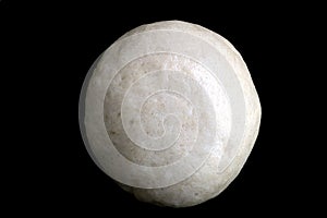 Chinese Pau Steamed Bun on a Black Surface Closeup