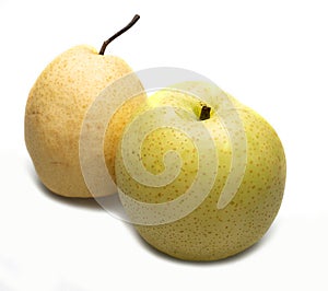 Chinese pear  isolated on white background