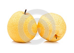 Chinese pear on white background