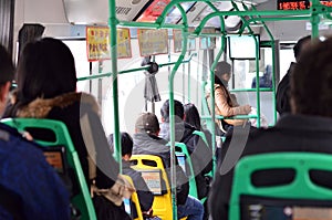 Chinese people on bus