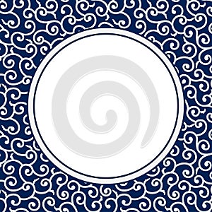 Chinese Porcelain Style Background, Template, Cirrus