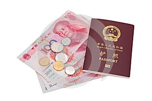 Chinese (PRC) passport and currency