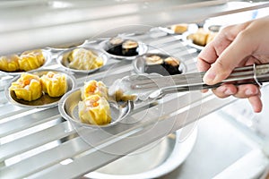 Chinese Preparing vegetable dim sum yumcha. Asian Food chinese traditional food cuisine