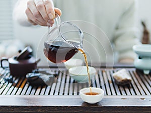 Chinese puerh tea ceremony