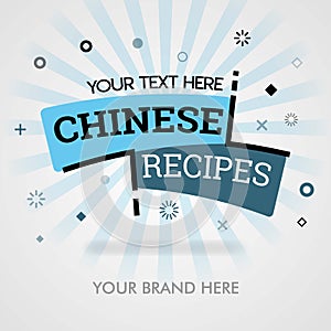 Chinese recipes cover page. chinese cookbook. chinese food and america. chinese traditional recipes. can be for promotion, adverti