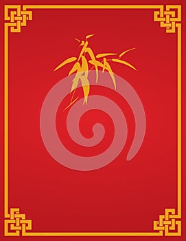 Chinese red bamboo flier design