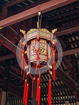 Chinese Red lantern on the ceiling