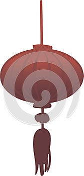 Chinese red paper paper lantern in vector