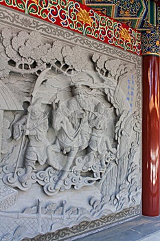 Chinese relief in the Temple