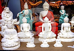 Chinese Replica White Ceramic Buddhas Decorations Panjuan Flea M photo