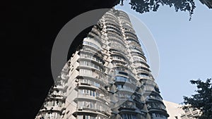 Chinese residential buildings in Chongqing 4K, Asian city megapolis concept