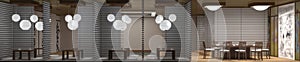 Chinese restaurant, interior visualization, 3D illustration