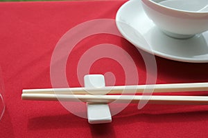 Chinese restaurant table setup