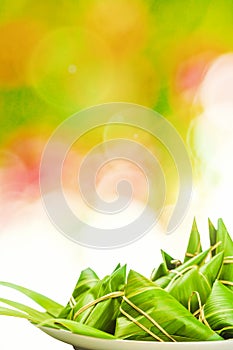 Chinese Rice Dumplings on Colorful