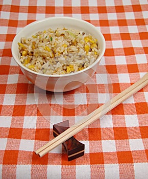 Chinese rice on a table photo