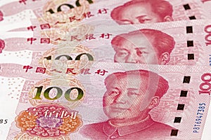 Chinese 100 RMB or Yuan featuring Chairman Mao photo