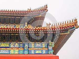 Chinese roofs at Forbidden city Beijing