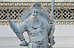 Chinese sculpture decorate in Wat Arun temple