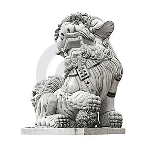 Chinese sculpture of a lion.