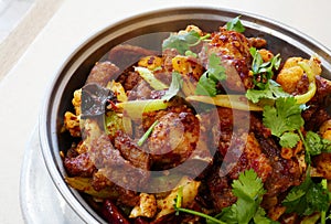Chinese Sichuan style chili pot with Spareribs