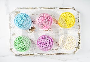 Chinese snowskin mooncakes