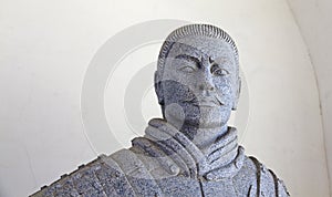 Chinese soldier made of solid granite