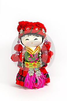 Chinese souvenir dolls in national clothes