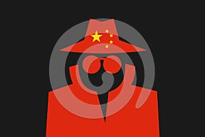 Chinese spy is doing espionage photo