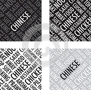 Chinese square background set