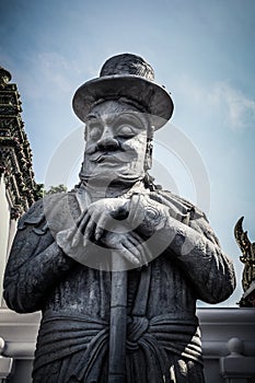 Chinese Statue at temple in Thailand