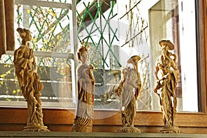 Chinese statuettes of ivory in Hamelin - Germany