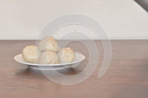 Chinese Steamed Stuffed Bun in plate