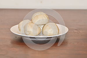 Chinese Steamed Stuffed Bun in plate