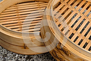 chinese steamer made with bamboo.