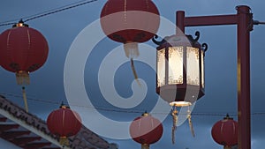 Chinese Streetlight with Lanters