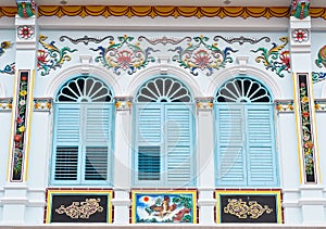 Chinese style beautiful windows in Phuket